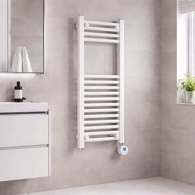 Lux Heat White Ladder Towel Radiator, W/H: 40 x 80 cm