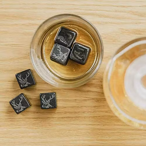 Selbrae House Whisky Stones with Stag Engraving in Dark Grey – 6