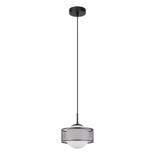 Netlighting Lomica Modern Globe Pendant Ceiling Light E27 in Black