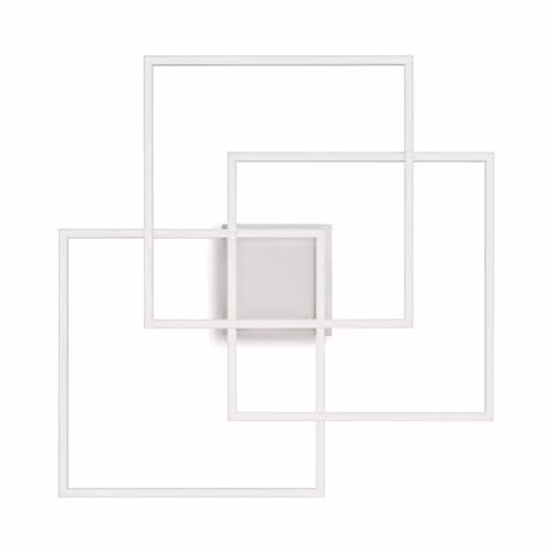 Netlighting Frame2 Integrated LED Square Ceiling Lamp in White, 3000K Warm White
