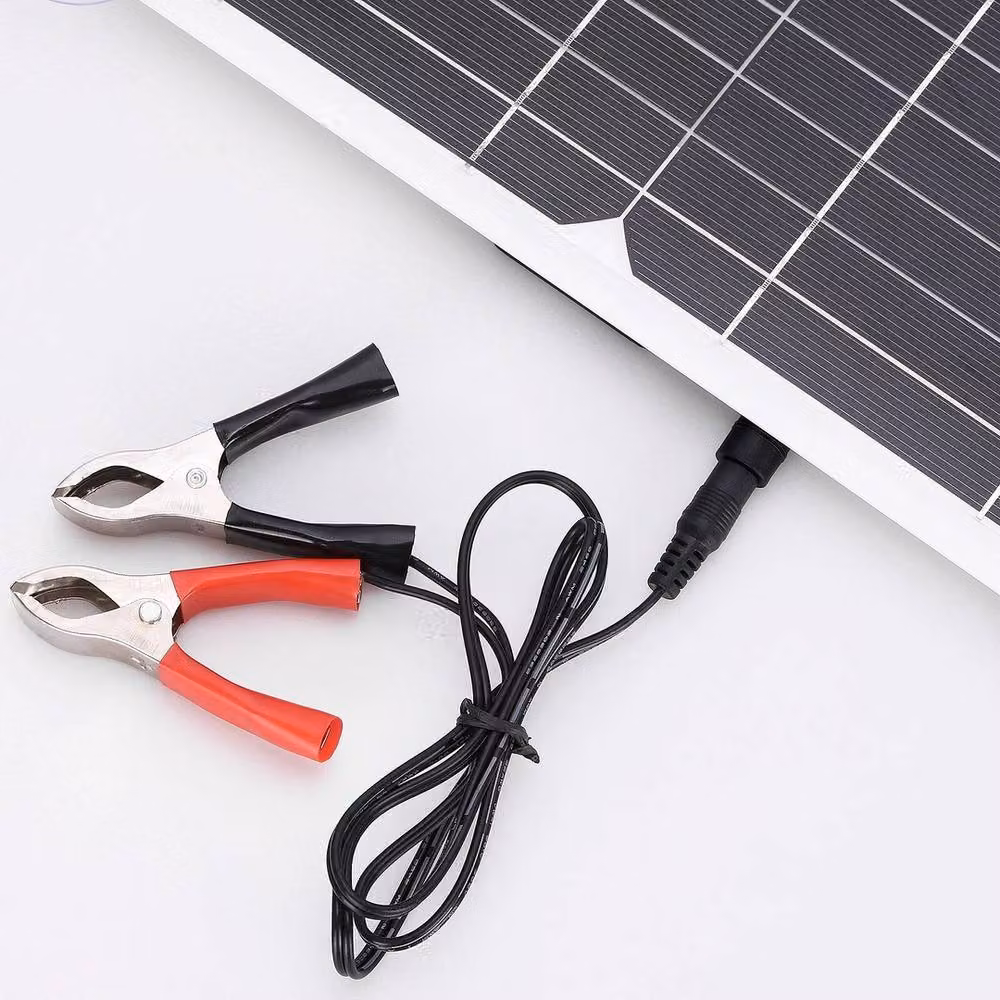 FLAVORA 200W Solar Panel Kit and 100A 12V Battery Charger Controller, Black, W: 1000 cm, H: 52 cm – 5
