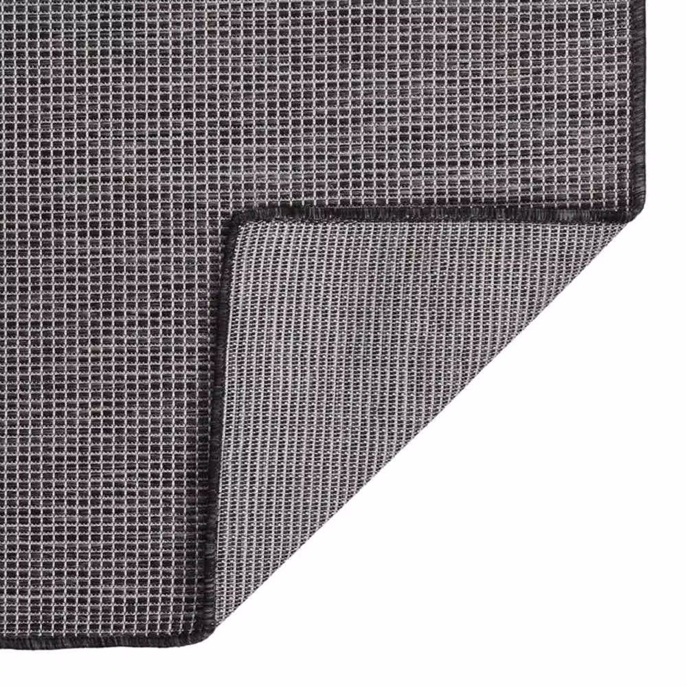 Berkfield Home Grey Outdoor Flatweave Round Rug, W: 80 cm, L: 250 cm – 1