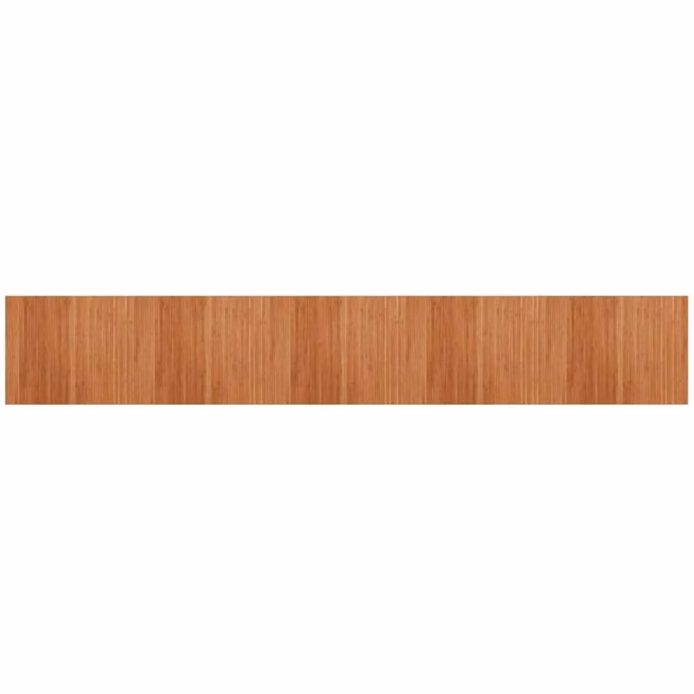 Berkfield Home Rectangular Bamboo Rug in Brown, W: 80 cm, L: 500 cm – 1