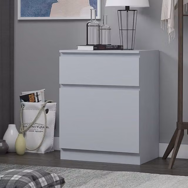 FWStyle Modern No Handle Style Compact Sideboard in Matt Grey