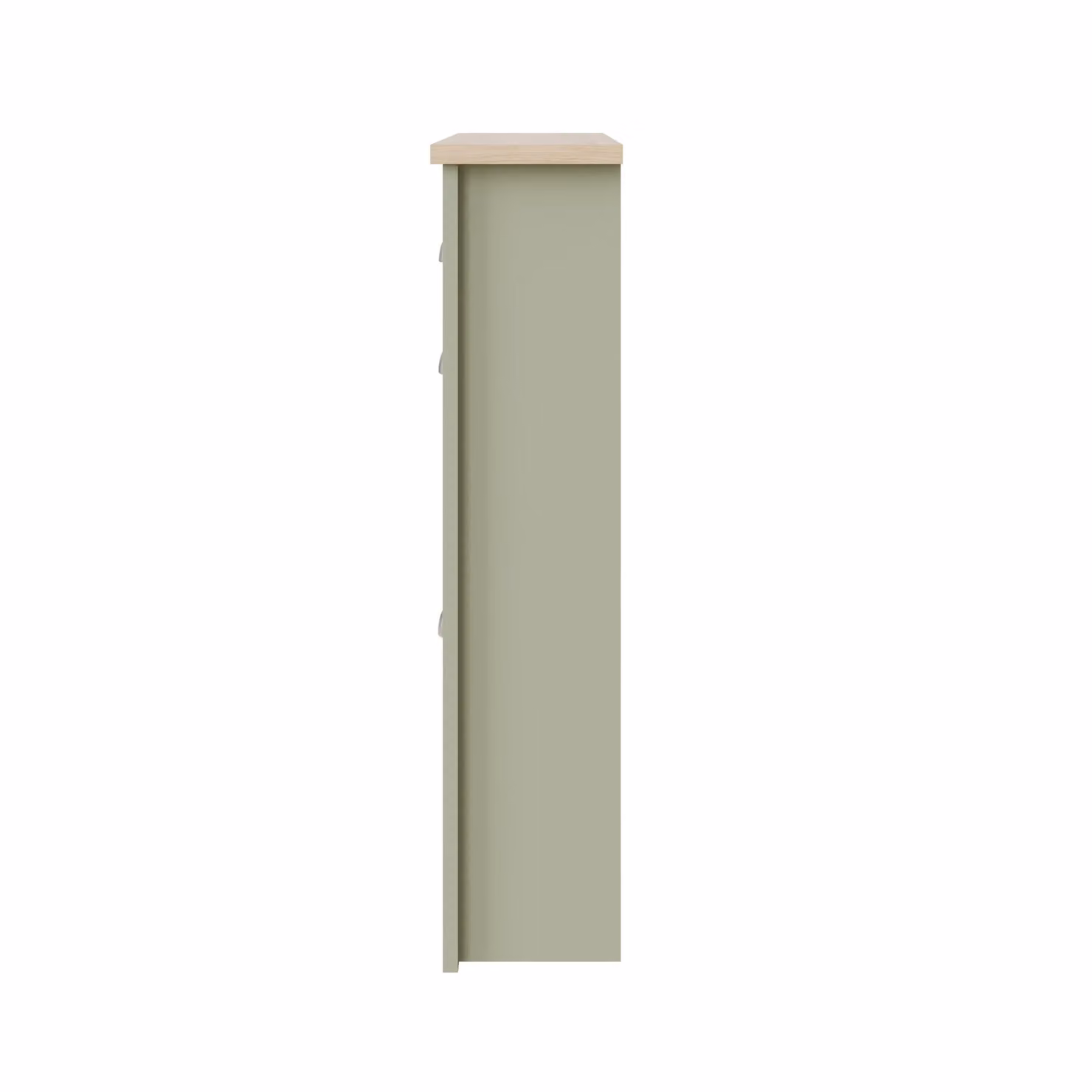 GFW Lancaster Green and Oak 2 Door 1 Drawer Shoe Cabinet – 3