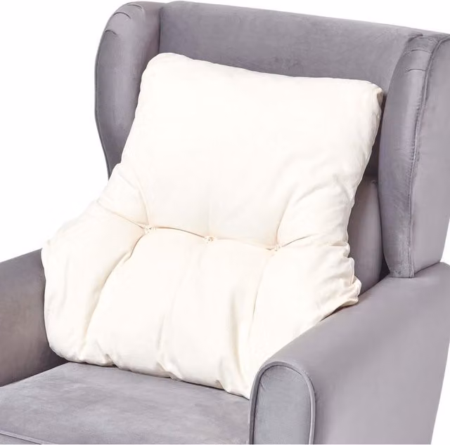 Homescapes Cotton Back Support Cushion in Beige