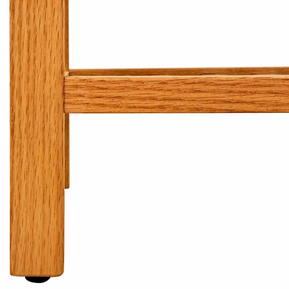 Berkfield Home Rustic Solid Oak Wood Shoe Rack in Brown with 4 Shelves, W: 100 cm, D: 27 cm, H: 80 cm – 3