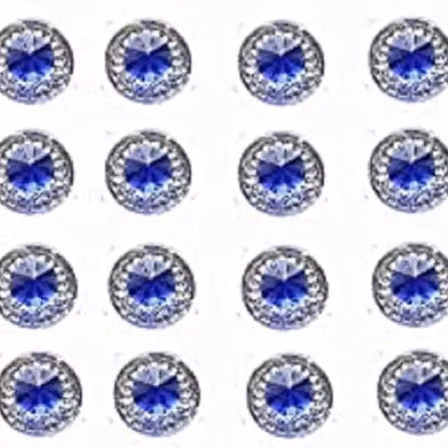 Syntego Pack of 40 Blue Plastic Gems for Adults