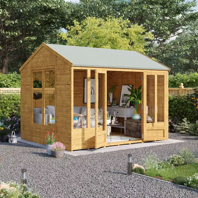 BillyOh Petra Tongue and Groove Reverse Apex Summerhouse in Brown