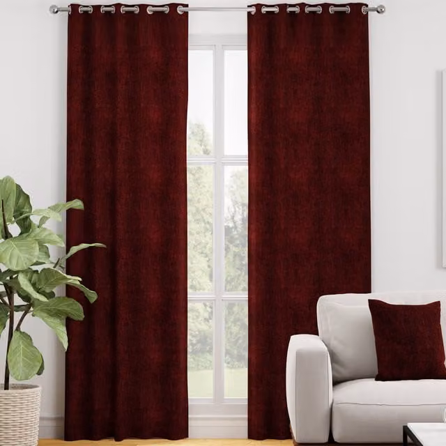 Terrys Luxuria Made to Measure Blackout Fabric Panel Curtain in Red