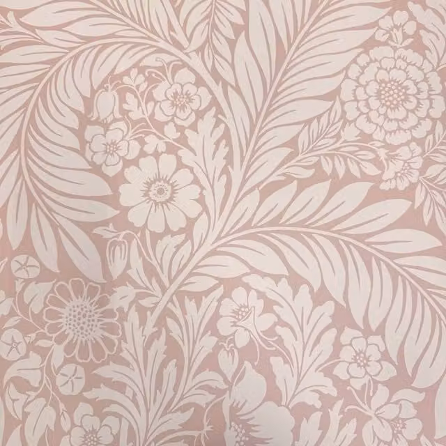World of Wallpaper Florence Leaf Botanical Floral Wallpaper in Pink