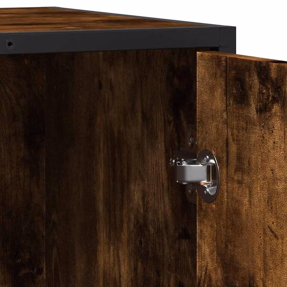 Berkfield Home Smoked Oak Sideboard in Brown, W/D/H: 62 x 35 x 76 cm – 6