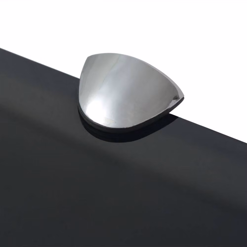 Berkfield Home Modern Black Glass Floating Wall Shelf – 3
