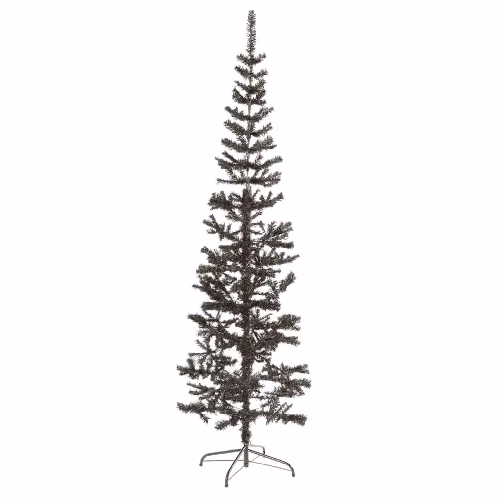 Berkfield Home Slim Black Christmas Tree, Height: 240 cm – 2