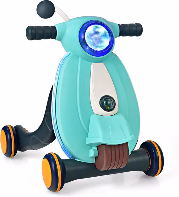 Costway 2 in 1 Sit to Stand Learning Push Along Walker in Green