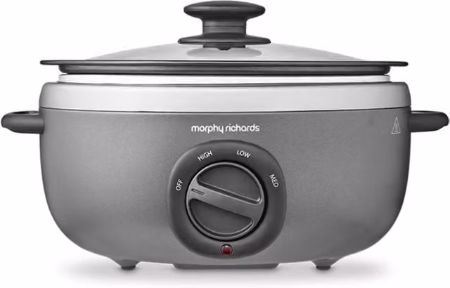 Morphy Richards Sear & Stew Oval Slow Cooker, 3.5 l, Silver – 1