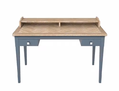 baumhaus Signature Blue Wood Desk and Dressing Table W: 120 cm, D: 30 cm – 1