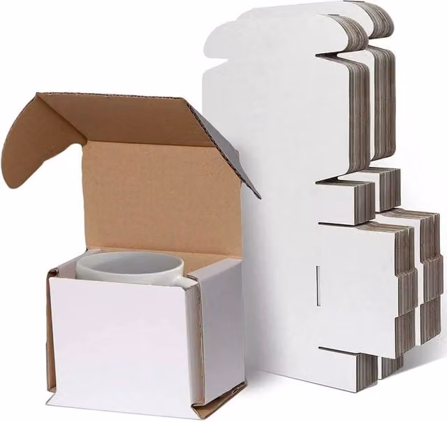 NESTLUNE 100-Piece White Foldable Cardboard Gift Boxes for Shipping