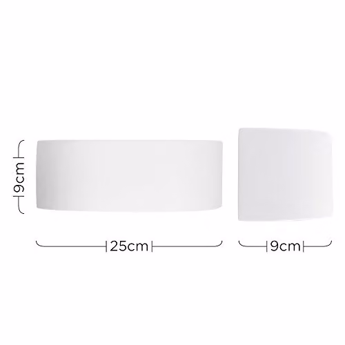 ValueLights Modern White Ceramic Planter Style Flush Wall Lamp with Upward Light Filtering Design – 1