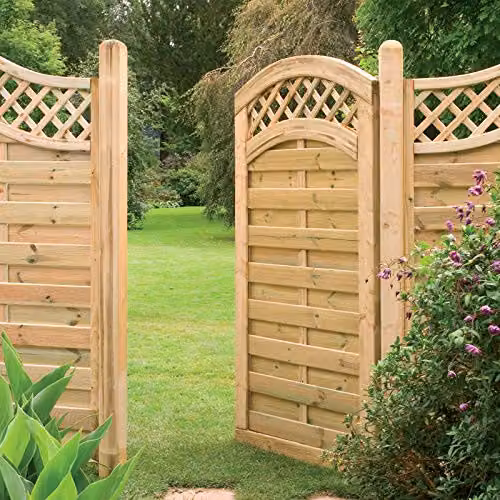 Forest Garden Europa Prague Brown Wood Gate, H: 120 cm, W: 90 cm, D: 40 cm – 2