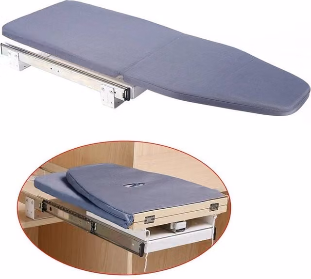 SPETLEK Grey Folding Pull-Out Retractable Ironing Board with 0.6m2 Surface Area