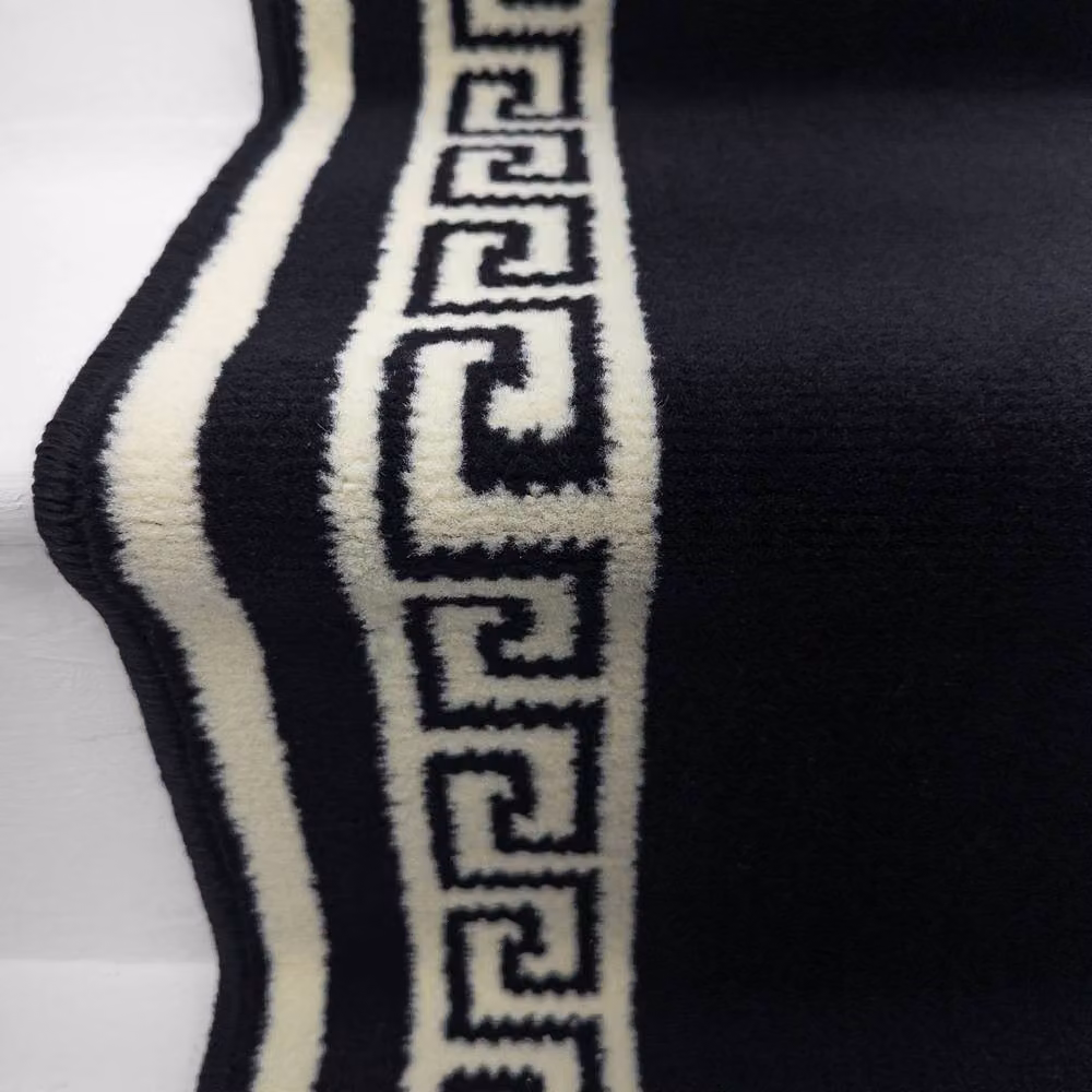 runrug Soft and Comfortable Stair Runner in Black, W: 70 cm, L: 480 cm – 11