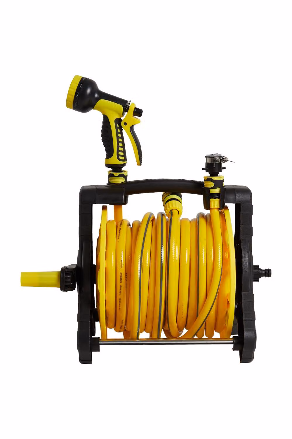 Garden Sanctuary Portable Watering Hose Reel Set, 35m, Yellow – 3