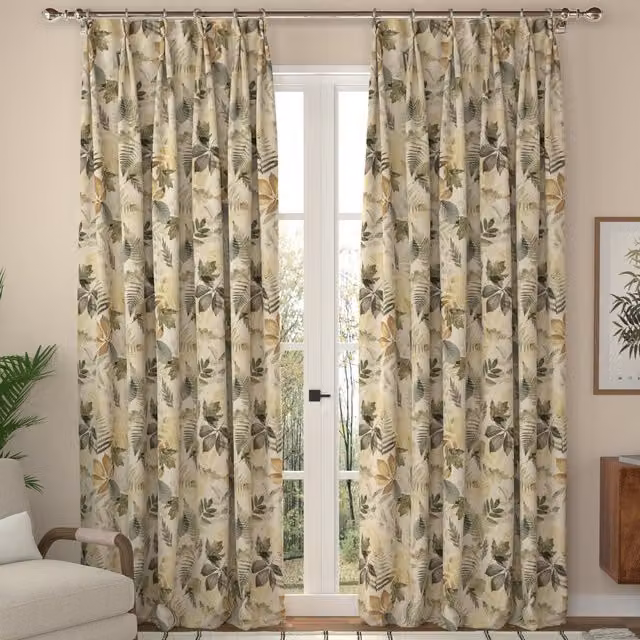 Ante Decor Folium Made To Measure Blackout Floral Cotton Curtains in Shiraz