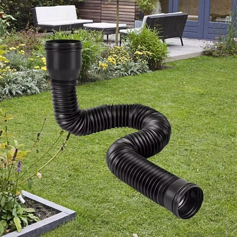 FLAVORA Adjustable Rain Gutter Downspout Diverter, Black – 4