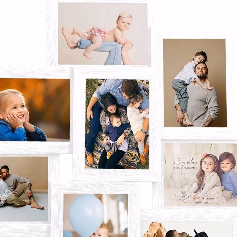 Berkfield Home Modern Collage Photo Frame, White MDF, for 10 x 10x15 cm Pictures – 2