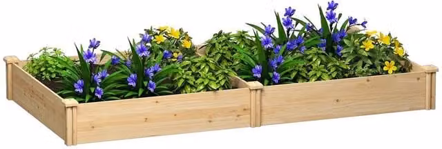 Kelvenix Wooden Raised Garden Bed in Brown – 1