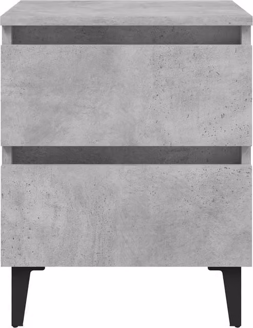 Berkfield Home Sturdy Bed Cabinet in Concrete Grey, W/D/H: 40 x 35 x 50 cm – 1