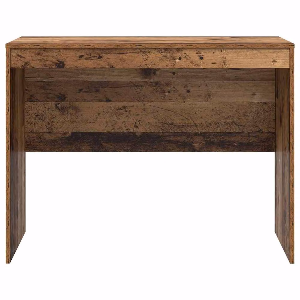 Berkfield Home Rustic Solid Wood Writing Desk in Brown, W/D/H: 100 x 50 x 76 cm – 4