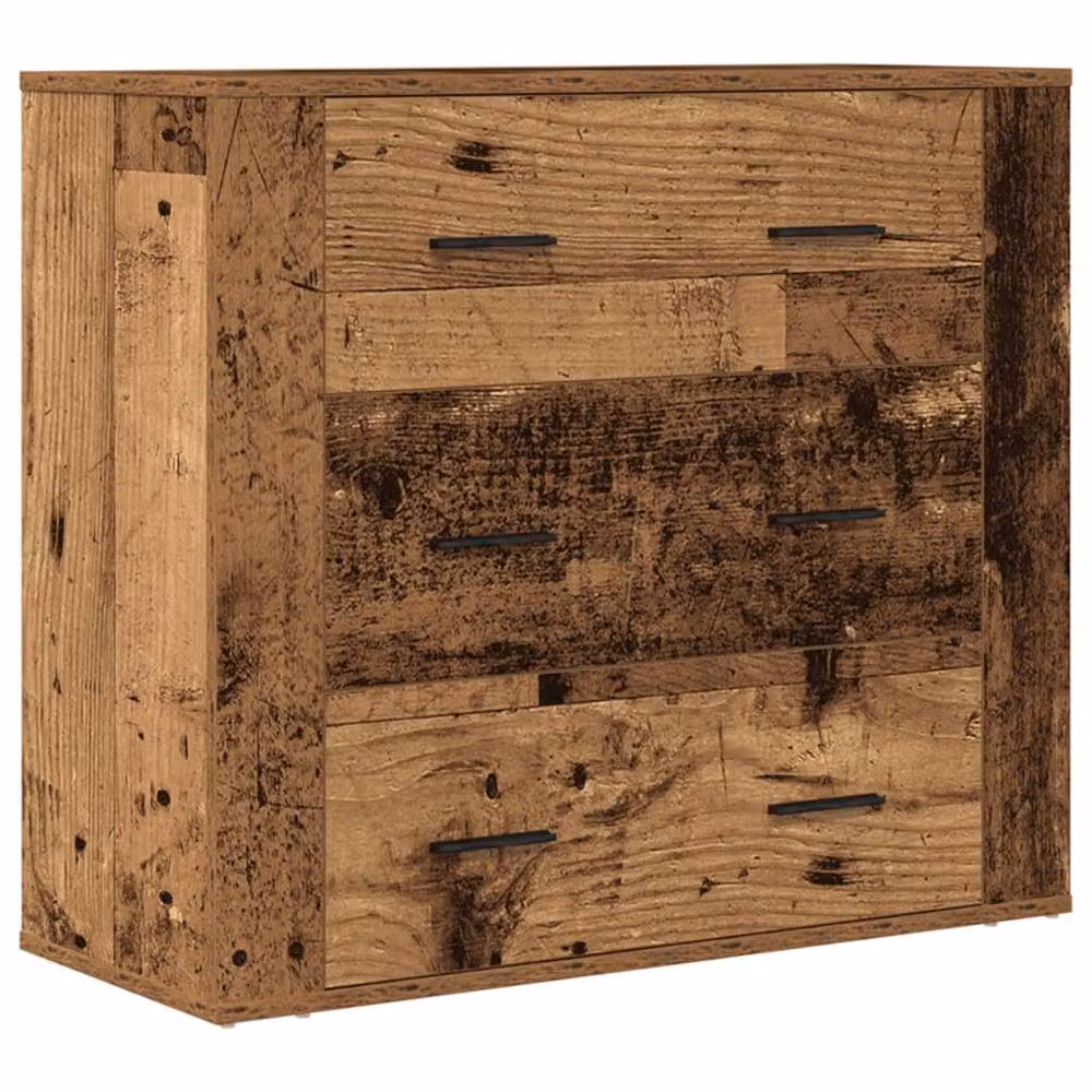 Berkfield Home Rustic Old Wood Sideboard in Brown, W/D/H: 80 x 33 x 70 cm – 3