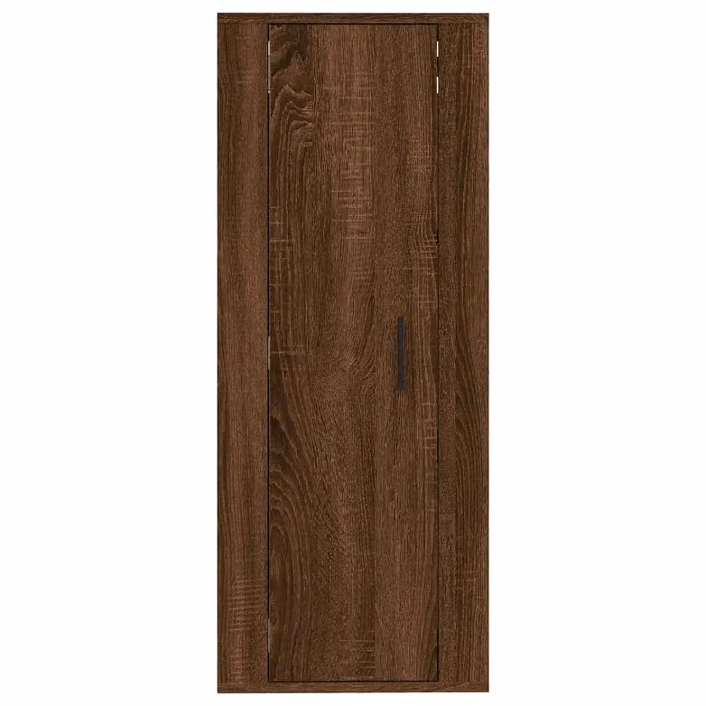 Berkfield Home Wall Mounted TV Cabinet in Brown Oak, W/D/H: 100 x 34 x 40 cm – 3