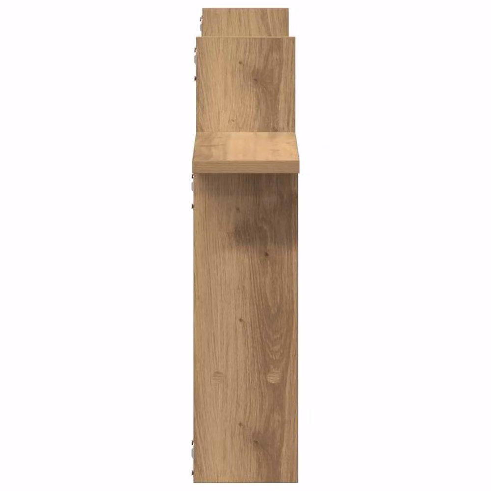 Berkfield Home Artisan Oak Wall Shelves, 2 Pack, Brown, W/D/H: 50 x 12 x 50 cm – 2