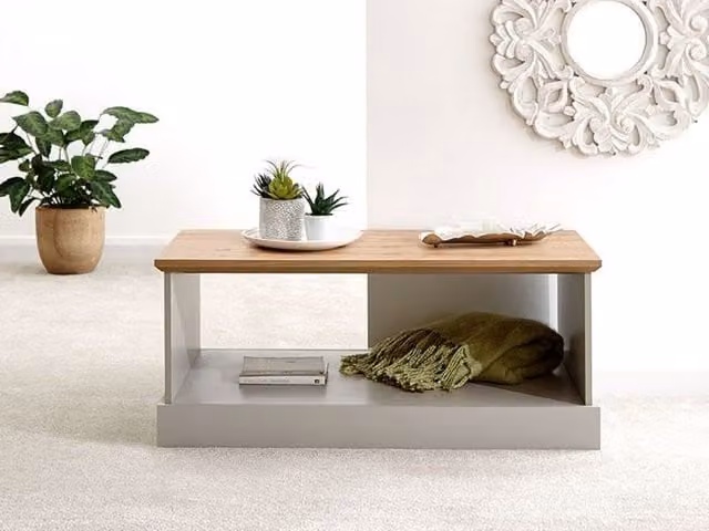 GFW Kendal Rectangular Coffee Table in Grey