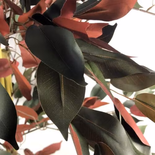 Leaf Extra Large Artificial Ficus Tree in Green, Red and Yellow, Height: 120 cm – 5