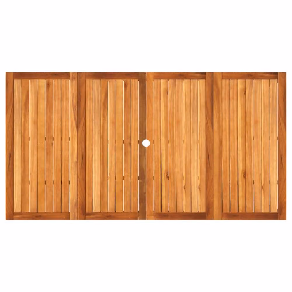 Berkfield Grey Poly Rattan and Acacia Wood Extendable Garden Table W/D/H: 180 x 90 x 75 cm – 3