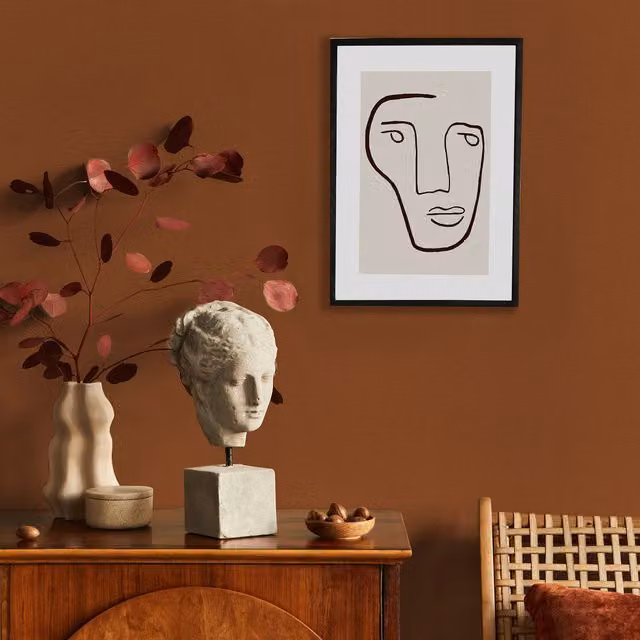 Superfresco Easy Amour Texture Non-Woven Wallpaper in Terracotta Orange and Brown