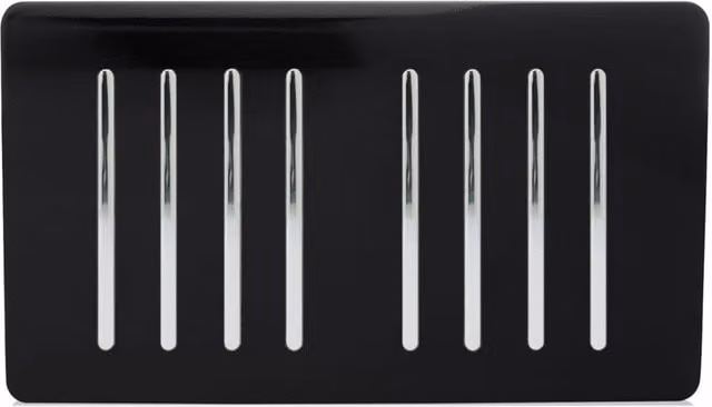 Trendi Modern Black and Silver Flush Plate Switch