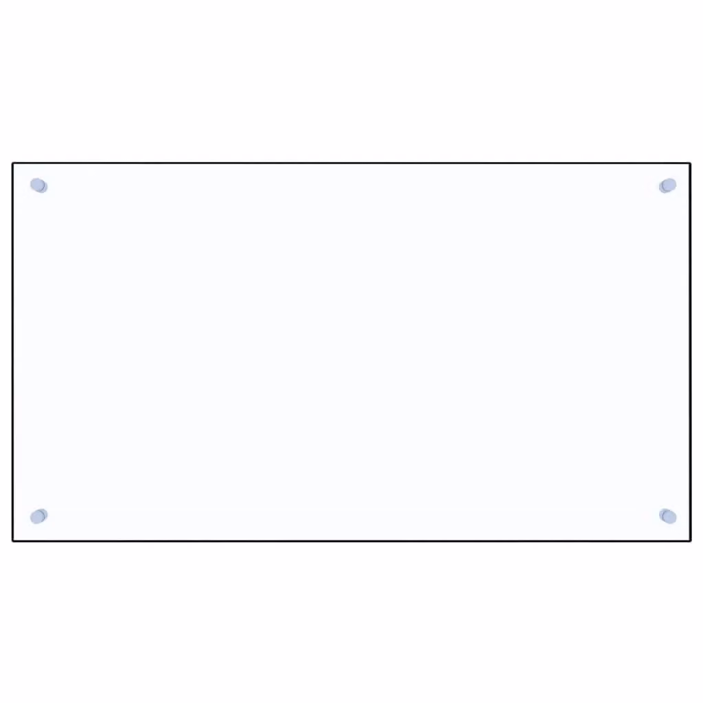 Berkfield Home Transparent Black Tempered Glass Kitchen Backsplash, W: 90 cm, H: 50 cm