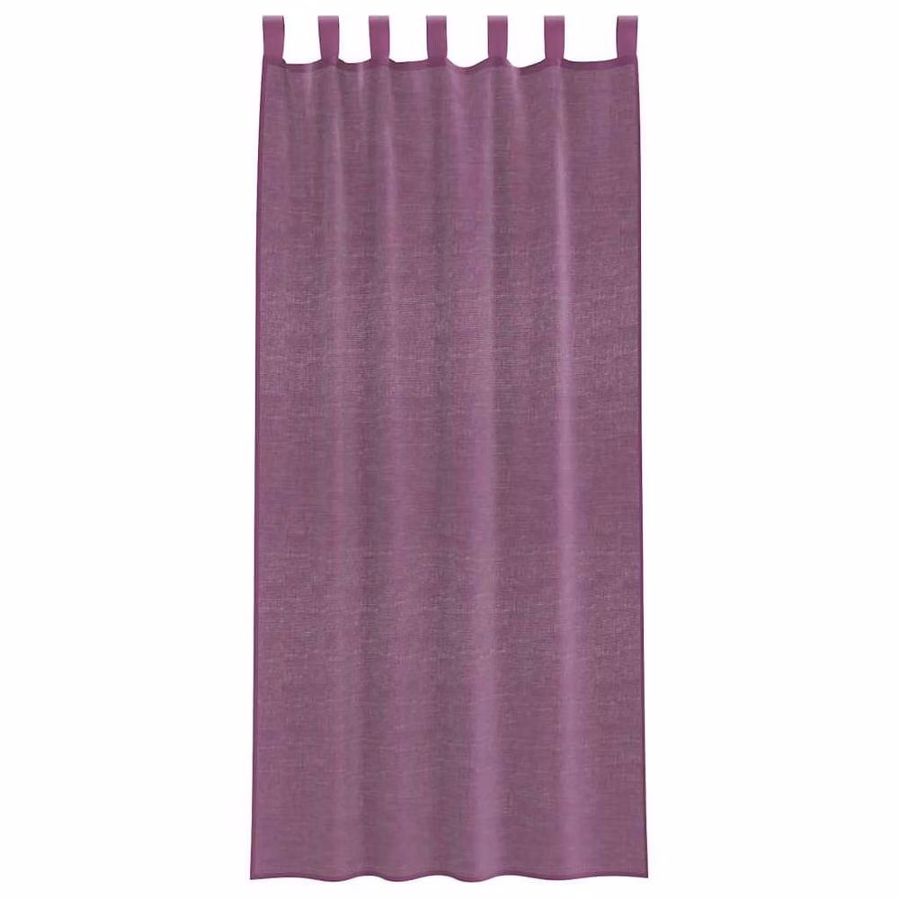 Berkfield Home Purple Voile Fabric Panel Curtains with Tabs, 2 Pack, W: 140 cm, H: 245 cm – 4