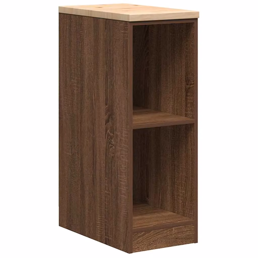 Berkfield Home Garage Storage Cabinet in Brown Oak, Solid Wood Pine, W/D/H: 30 x 51 x 85 cm – 2