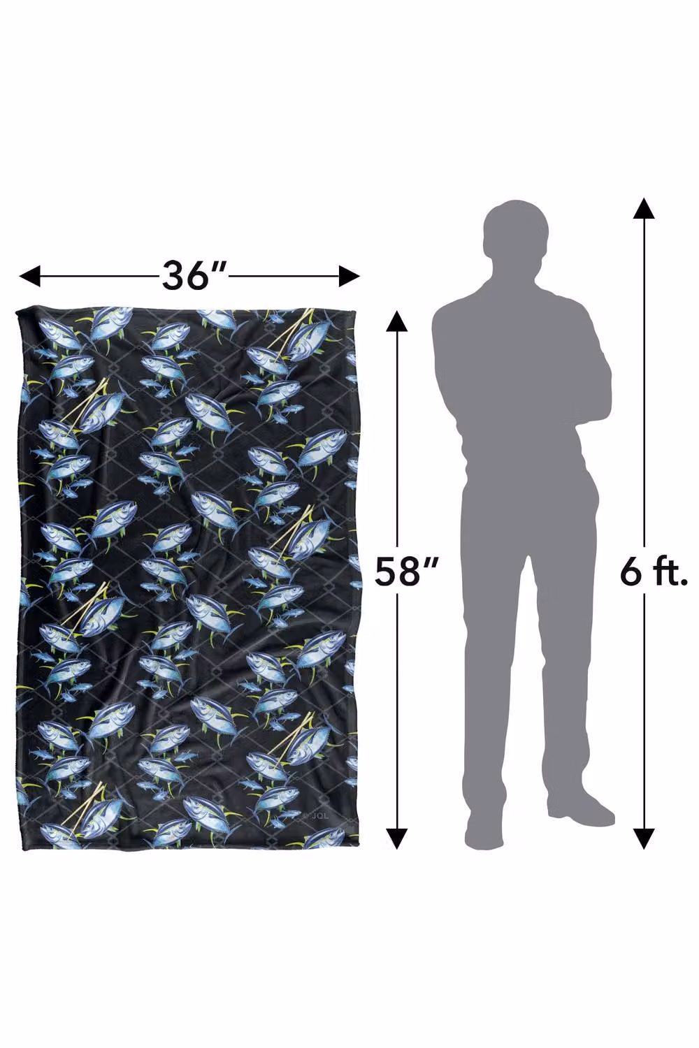 JQ Licensing Sushi Pattern Super Soft Silky Touch Fleece Throw Blanket, Multicolour, W: 91 cm, D: 147 cm – 7