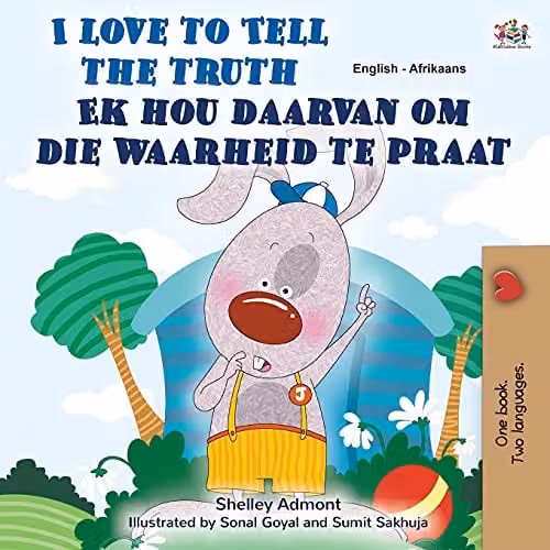 Kidkiddos Books I Love to Tell the Truth English Afrikaans Bilingual Children's Book, Multicolour