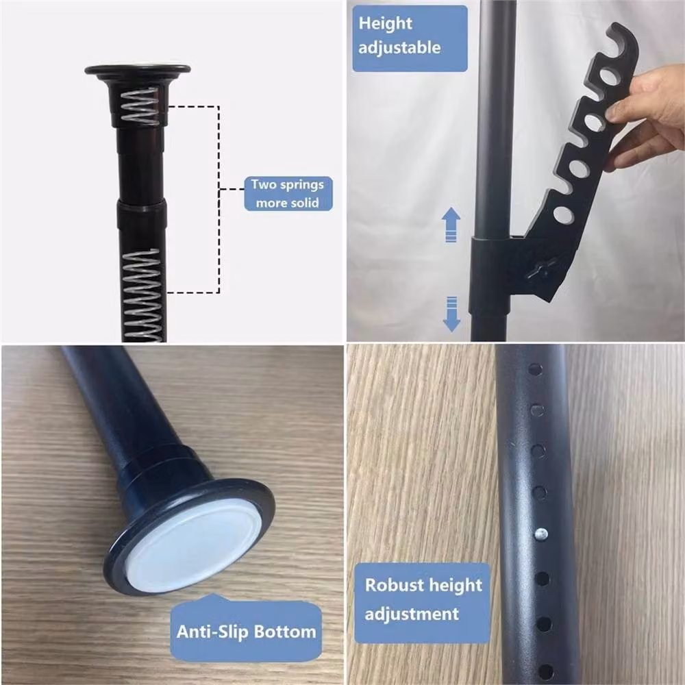 Nordara Black Telescopic Ceiling Corner Laundry Pole Clothes Drying Rack – 3
