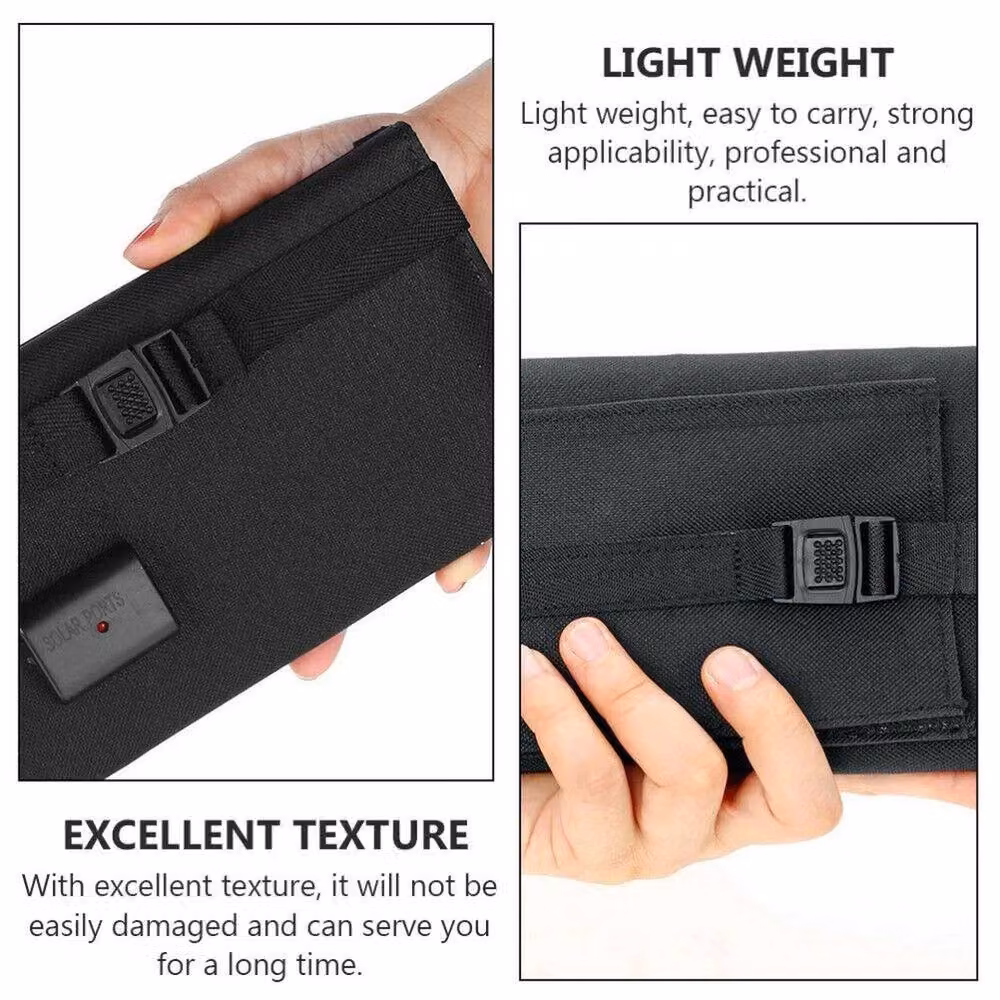 EONLION Portable Foldable Solar Panel Pocket in Black, W: 100 cm, H: 200 cm – 3