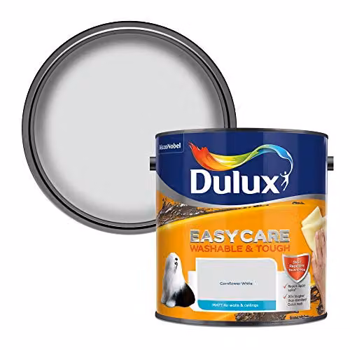 Dulux Easycare Washable and Tough Matt Emulsion Paint, White, 2.5L