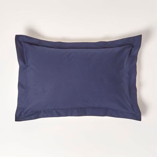 Homescapes Blue Egyptian Cotton 200 Thread Count Oxford Pillowcase – 1